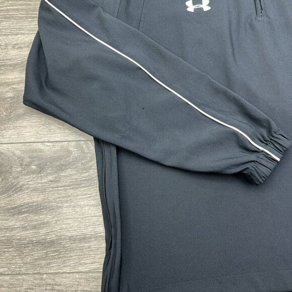Under Armour Cage Jacket Men's Medium Black Long Sleeve Baseball Coach - Picture 6 of 16